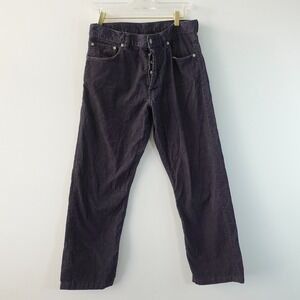 HACKETT‎ LONDON Pants 34 Straight Trouser Ankle Short Blue Navy 32x27 Corduroy